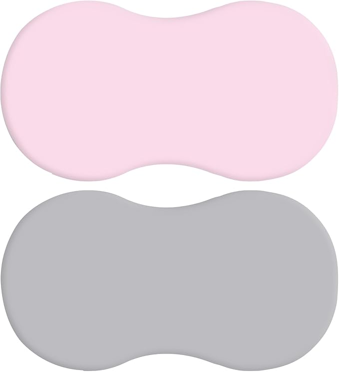 2Pcs Soft Breathable Crib Fitted Sheet Set for Bassinet Rotation Sleeper Newborns Baby Mattress Protectors Sleeves