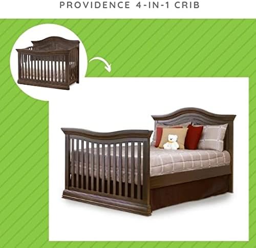 Full-Size Conversion Kit Bed Rails for Sorelle Convertible Cribs - Solid Wood Rail - Toddler and Adult Bed Rail for Full-Size Beds - Essential Nursery & Baby Furniture (Model #221, Chocolate)
