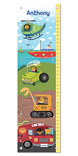 Personalized Growth Chart for Kids, Construction - I See Me!