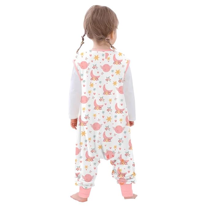 Toddler Sleeping Sack with Feet, Walker Sleep Sack, 0.5Tog (Flower 2T-3T)
