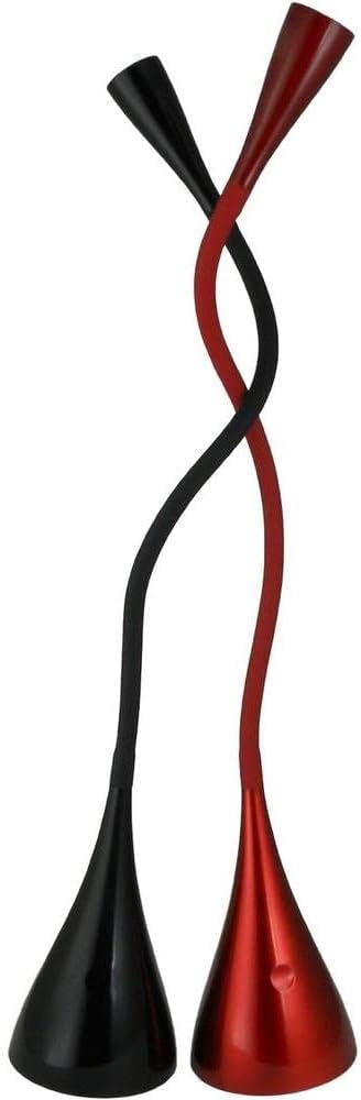 Newhouse Lighting NHGS-LED-RD Red Flexible Touch Sensor Switch Energy-Efficient LED Goose Neck Desk Lamp in 3000K Warm White Color Temperature with USB 2.1A Charging Port