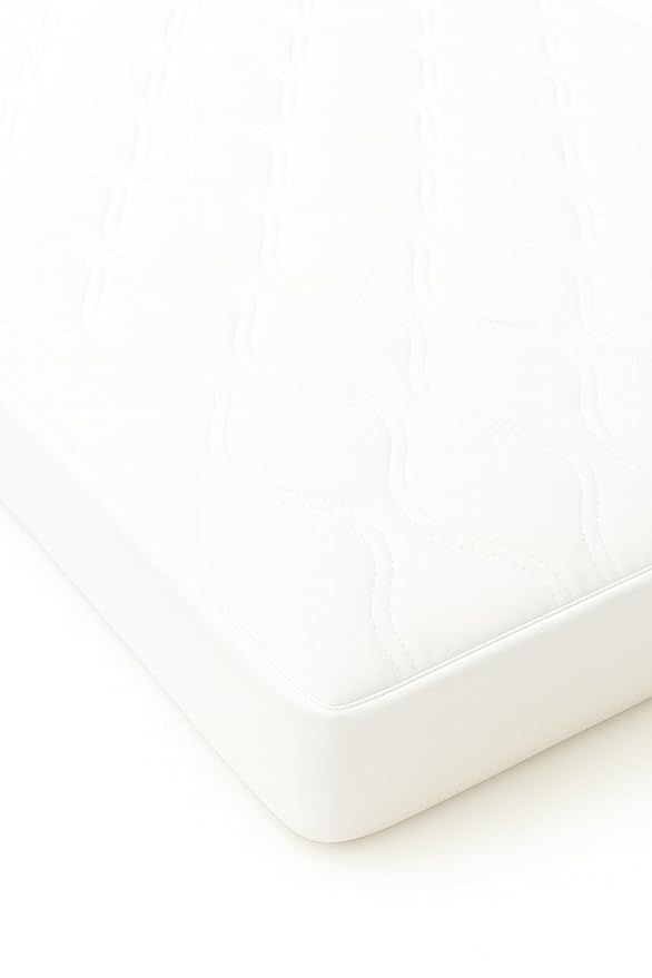 Pack N Play Mattress Pad 27x39 - Quilted Fitted Sheet for Graco, Baby Trend, Dream On Me, Evenflo - Soft White, Made in USA