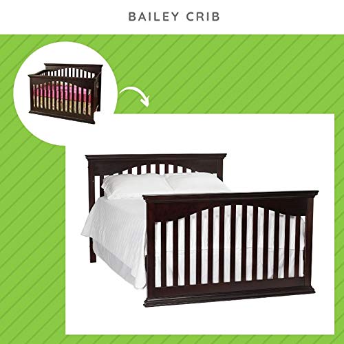 Full-Size Conversion Kit Bed Rails for Suite Bebe Convertible Cribs - Solid Wood Rail - Toddler and Adult Bed Rail for Full-Size Beds - Essential Nursery & Baby Furniture (Espresso)