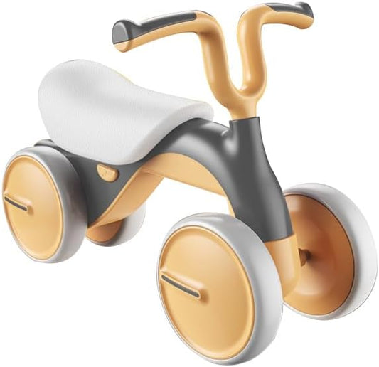 Henry & Colin Baby Balance Bike for Kids - No Pedal 4-Wheel First Bike, Toddler Walker for Boys & Girls, with Stylish Handle, Sturdy & Safe Design for 1-3 Year Olds