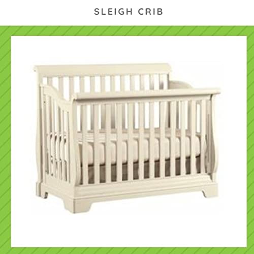 Full-Size Conversion Kit Bed Rails for Young America Convertible Cribs - Solid Wood Rail - Toddler and Adult Bed Rail for Full-Size Beds - Essential Nursery & Baby Furniture (French White)