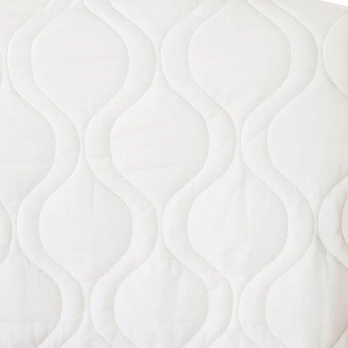 Pack N Play Mattress Pad 27x39 - Quilted Fitted Sheet for Graco, Baby Trend, Dream On Me, Evenflo - Soft White, Made in USA