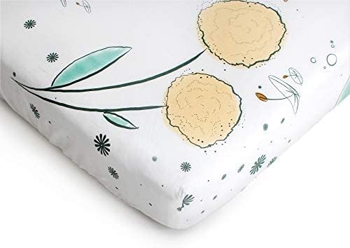 JumpOff Jo - Fitted Crib Sheet, Super Soft Breathable 100% Cotton Baby Crib Sheet for Standard Crib Mattresses and Toddler Beds, 28 in. x 52 in. - Fairy Blossom