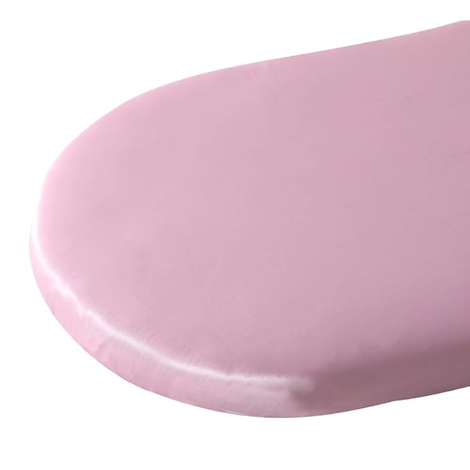 Pro Goleem Satin Bassinet Sheet Great for Baby Hair Soft Silk Feeling Sheet for Cradle or Bassinet Pad＆Mattress for Girls Gift for Newborn and Infant Pink