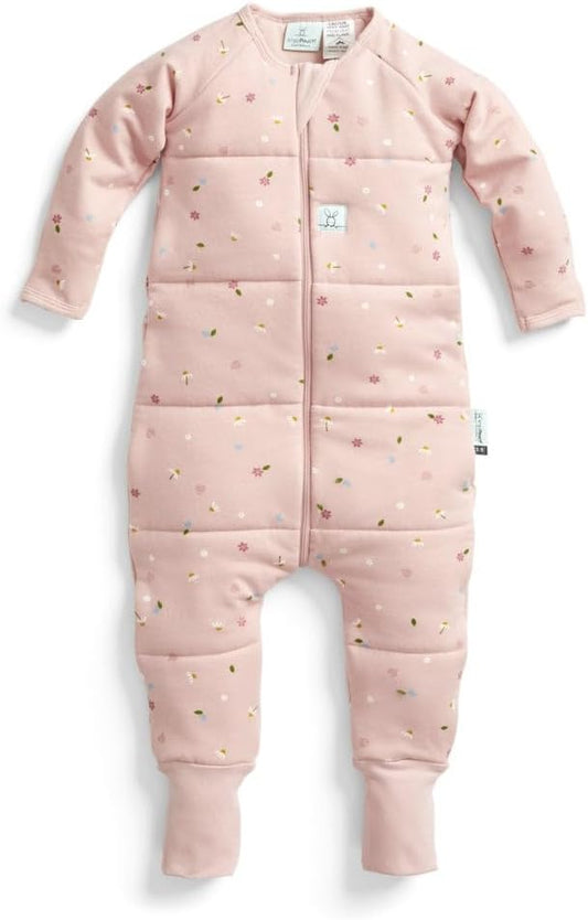 ergoPouch Sleep Onesie 3.5 TOG – Warm Baby Romper & Sleep Layer with Full-Zip, Guarding Against Blankets, Breathable & Movement-Friendly, Ideal for Transitional Sleeping (12-24 Months, Daisies)