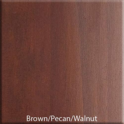 CC KITS Universal Replacement Bed Rails for Twin Size and Full Size - Solid Wood Hook-On Rails with Support Slats Included - Easy Installation - Premium Bed Rail (Brown/Pecan/Walnut, Twin-Size)