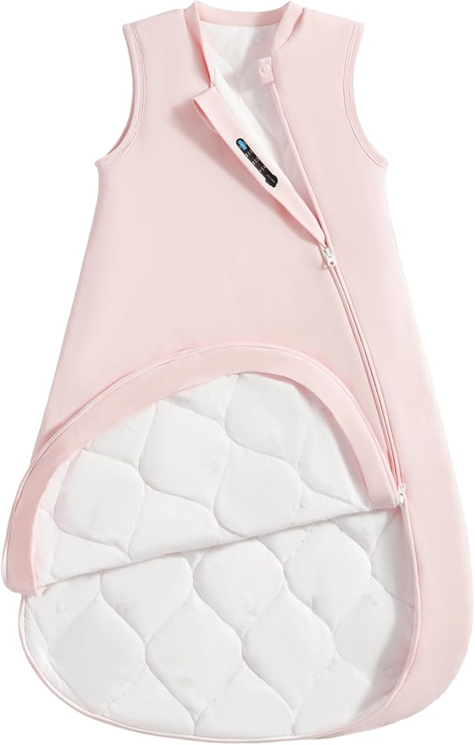 1.0 Tog 2.5 Tog Baby Sleep Sack, 100% Cotton Baby Sleeping Bag 3-24M, 2-Way Zipper Baby Wearable Blanket