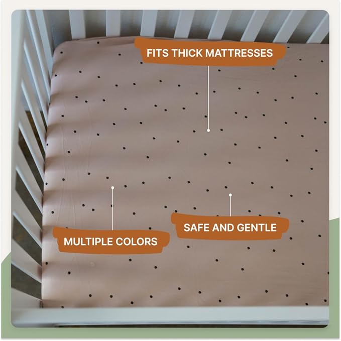 Parker Baby Soft & Durable Fitted Baby Crib Sheets | Snug Fit for Standard Crib Mattresses | Machine Washable, Fade-Resistant & Modern Nursery Designs