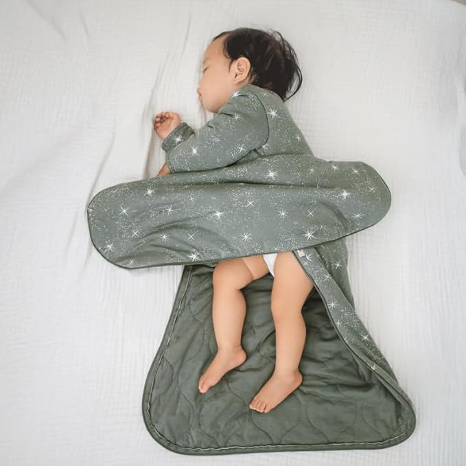GUNAMUNA Long Sleeve Sleep Sack for Babies, Wearable Sleep Bags, Soft Rayon, 1.0 TOG, Essentials for Newborns