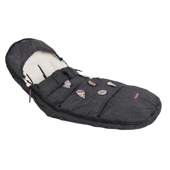 Waterproof Melange Stroller Footmuff with DIY Fun Play Mats,Universal Winter Tour Anti-Freeze Coral Fleece Stroller Bunting Bag
