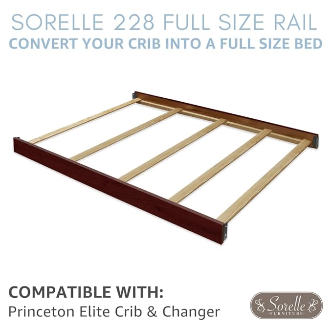 Sorelle Furniture Toddler Rails and Full-Size Bed Adult Rails, Sorelle Wood Bed Rail & Crib Conversion Kit, Converts Sorelle Furniture Crib to Toddler Bed and Full-Size Bed, # 228 - Espresso