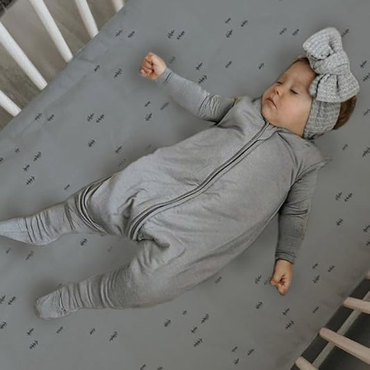GUNAMUNA Baby Footie Sleep Bag – Walkable Wearable Blanket with DIAPER-ZiP, Convertible Foot Cuffs, Anti-Slip Grips