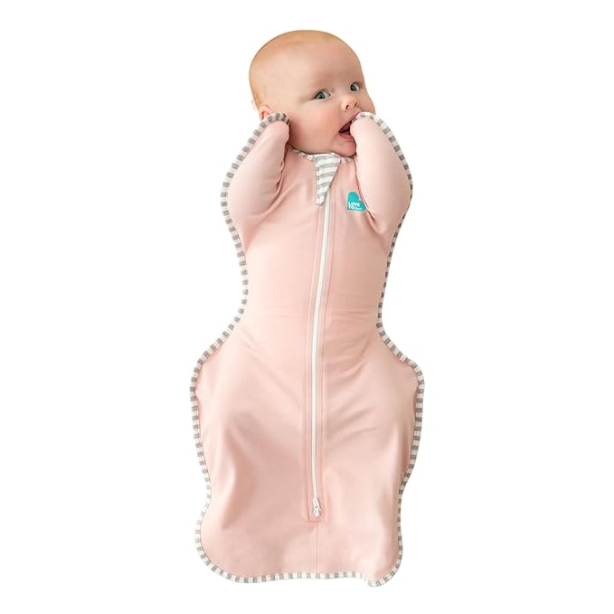 Love to Dream Swaddle UP Self-Soothing Sleep Sack 8-13 lbs., Dramatically Better Sleep, Snug Fit Calms Startle Reflex, 1.0 TOG, Dusty Pink, Small