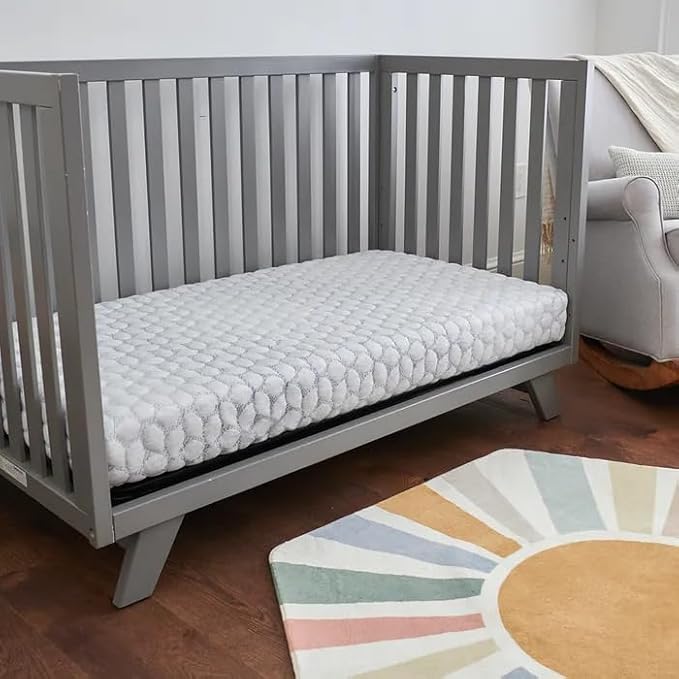 Lullaby Earth Gentle Start Breathable Infant & Toddler Crib Mattress - 2-Stage Lightweight & Waterproof - Non-Toxic for Baby & Toddler Bed