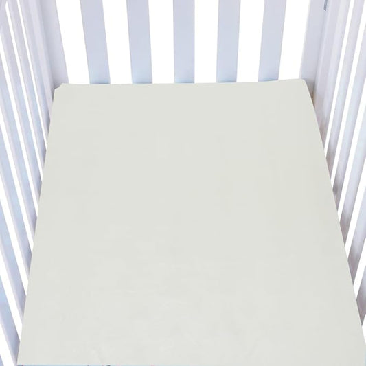 Knlpruhk Silk Fitted Crib Sheet 28" x 52" Surface (100% Pure Mulberry Silk) – 9" Deep Pocket (Satin) for Baby Hair 19 Momme 6A High Grade Fibers Ultra Soft Smooth Breathable White