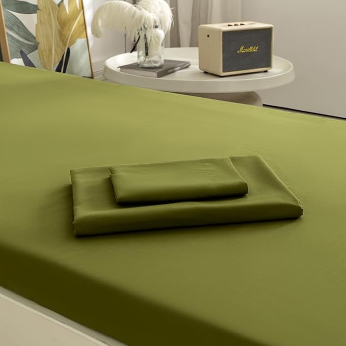 3 Piece Toddler Sheet Set,Sage Green Basics Bed Sheet Set for Toddler,Microfiber 3-Piece Sheet Set Soft Breathable Crib Bedding Set for Kids,Includes Flat Sheet, Fitted Sheet, Pillowcase