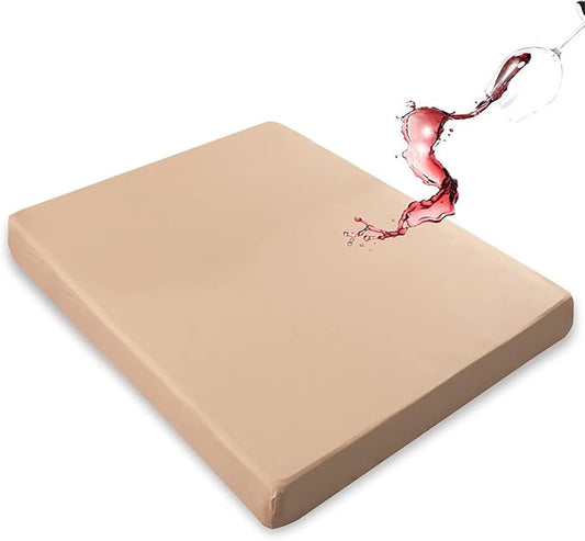 Mecerock Mattress Protector, Breathable and Soft Waterproof Mattress Protector, Mattress Cover, Camel Mattress Cover Full Size Bed
