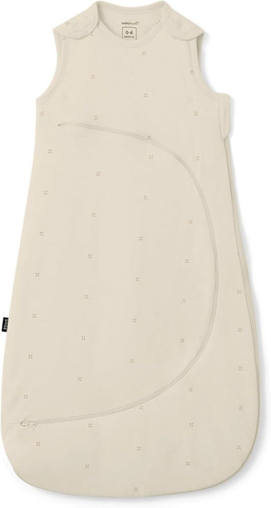Snuz Baby Sleep Sack with Diaper Zip - Baby Sleeping Bag for Easy Diaper Changes, Super Soft Cotton Sleep Sacks in Summer or Winter Tog with Perfect Fit Poppers, Cashmere/Cross, 1 Tog 0-6M