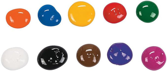 Washable Tempera Paint Set (10 Bright Colors) Craft and Learning Activities for Kids (3)