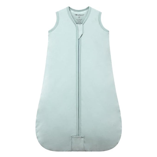 Mosebears Sleep Sack Baby Winter Wearable Blanket with 2-Way Zipper,2.5 TOG Cotton Sleep Sack Unisex (Calm Sage, 12-18 Months)