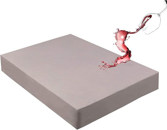 Mecerock 6 Colors Grey Queen Size Waterproof Mattress Protector Washable Mattress Cover Fitted to 18" Deep