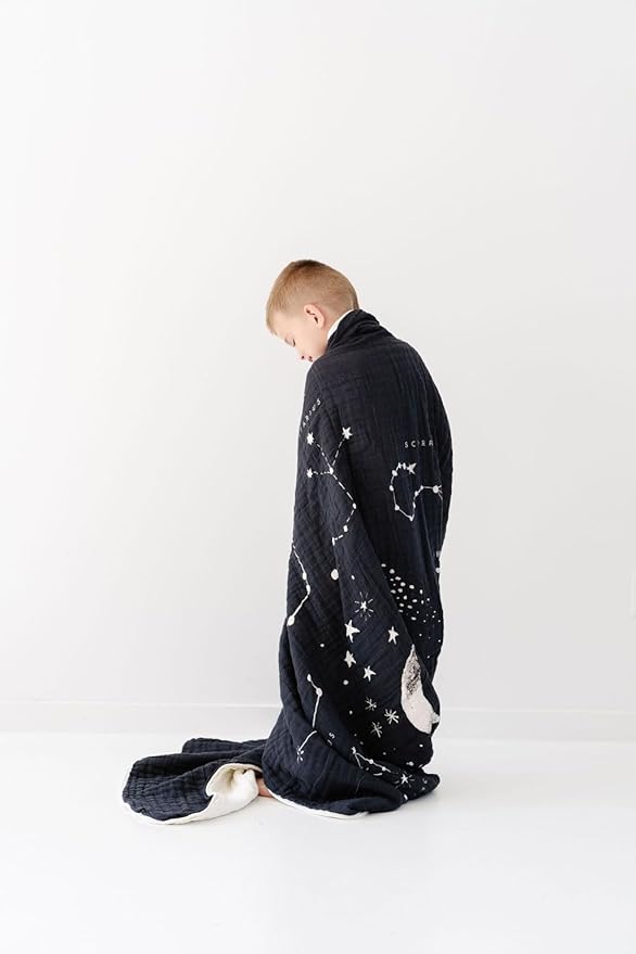 CLEMENTINE KIDS Twin Muslin Throw Blanket (Astrology)
