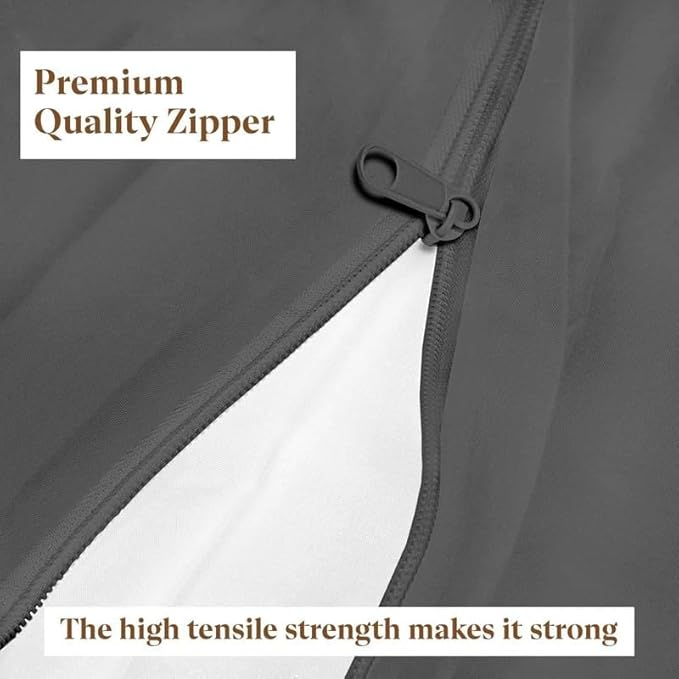 Mattress Protector 48x75 3/4 Full Bunk 100% Waterproof Zippered Cover, 8 Inch Deep, Six-Sided Encasement for Camper & Travel Trailer Beds (Dark Grey)