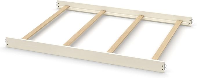 Full-Size Conversion Kit Bed Rails for Evolur Cribs - Solid Wood Crib Convertible Kit to Kids Bed - Transitional Style Rails & Easy-to-Install Child Essentials for Safety (Ivory Lace/Fair White)