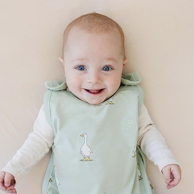Ecolino Organic Cotton Baby Sleep Sack - 2-Way Zipper Baby Wearable Blanket - Infant to Toddler Sleeping Bag Sack - 2 Months - 2 Years - Goose