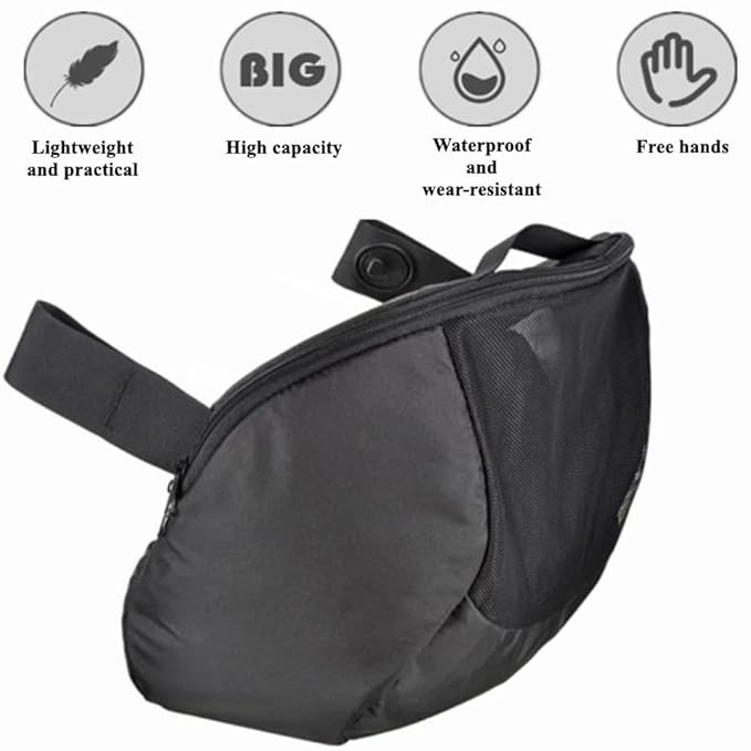 Infant Stroller Clip-On Storage Bag compatible with Doona, Pram Buggy Organizer Bag with Non-Slip Zipper Snap-On Stroller Bag & Large Storage Space, Baby Stroller Pushchair Accessory fit Doona