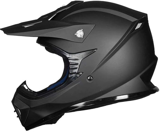 ILM Youth & Kids Dirt Bike Helmets Motocross ATV Dirtbike BMX MX Offroad Full Face Motorcycle Helmet, DOT Approved Model 128YS (Matte Black, Youth-Large)