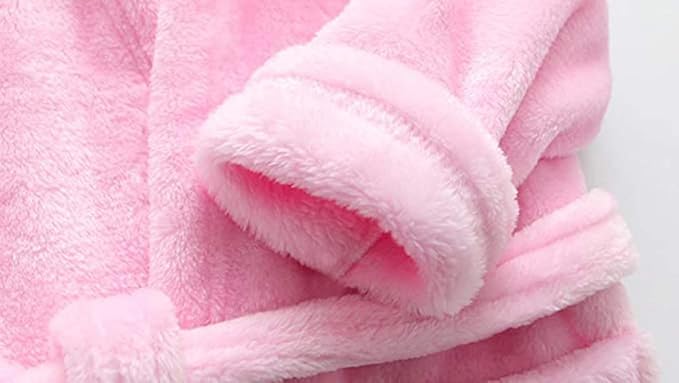 Kids Little Boys Girls Coral Fleece Bathrobe Unisex Kids Robe Pajamas Sleepwear