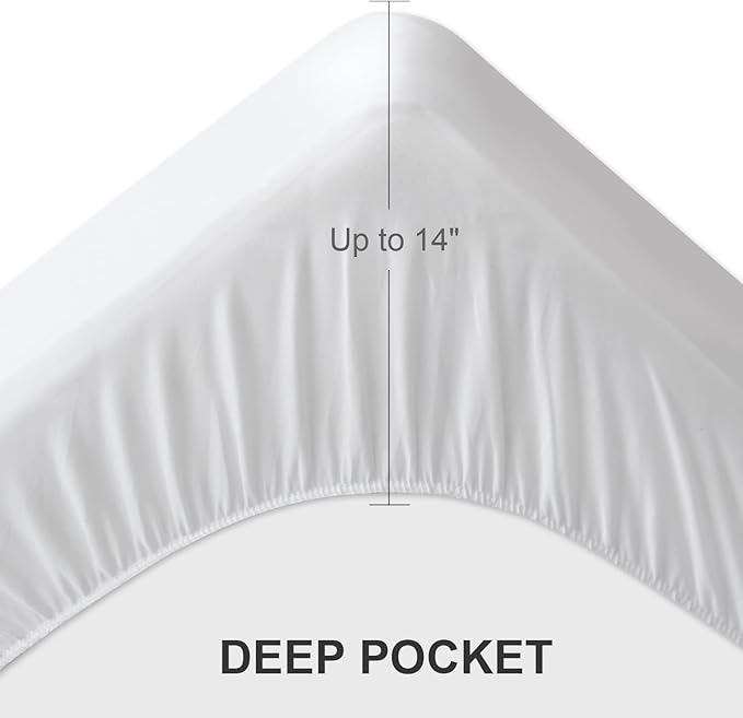 Mattress Protector Waterproof Twin Size for Kid, Soft & Cooling Twin Mattress Pad Cover Quilted for Single Bed Fitted with Deep Pocket up to 14" Depth