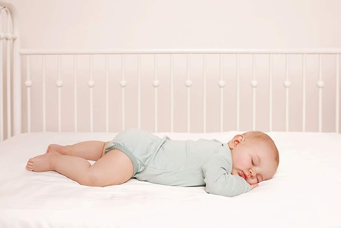 Crib Fitted Sheet by Pure Bamboo, Genuine 100% Organic Viscose Derived from Bamboo, Luxuriously Soft, Ultimate Cooling, Fits Standard Size Crib Mattress (Sterling Blue)