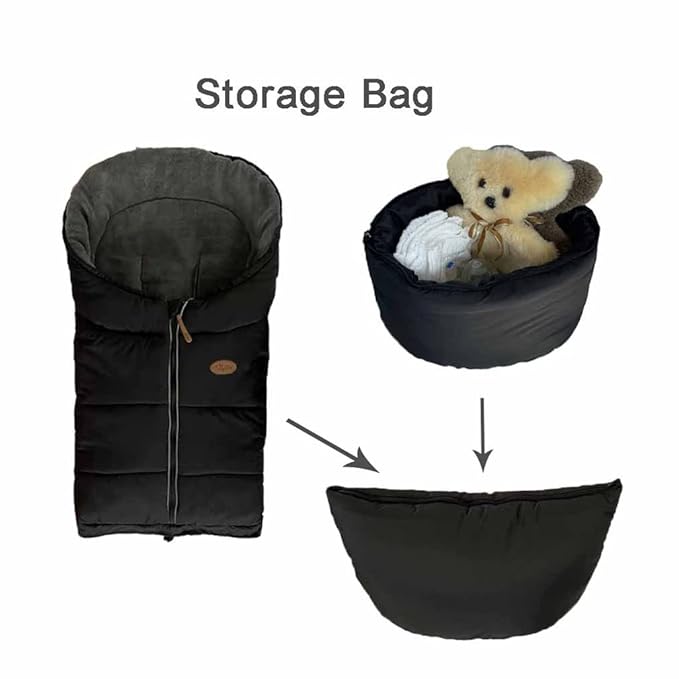 CozyMe Stroller Footmuff, Anti-Slip, Length Adjustable Fits for 0-5T Toddler Stroller Bunting Bag, Universal Fits All Stroller Footmuff