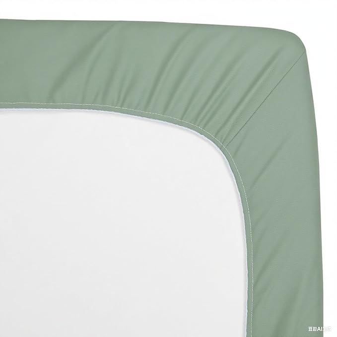 American Baby Company 2 Pack Fitted Crib Sheets 28" x 52", 100% Polyester Ultra Soft Microfiber, White/Green, for Boys and Girls, Fits Crib and Toddler Bed Mattresses