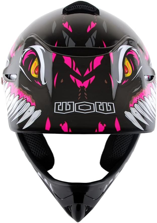 WOW Youth Kids Motocross BMX MX ATV Dirt Bike Dianosour Helmet Dragon + Goggles + Martian Youth Glove Bundle: HJOY MG Bundle