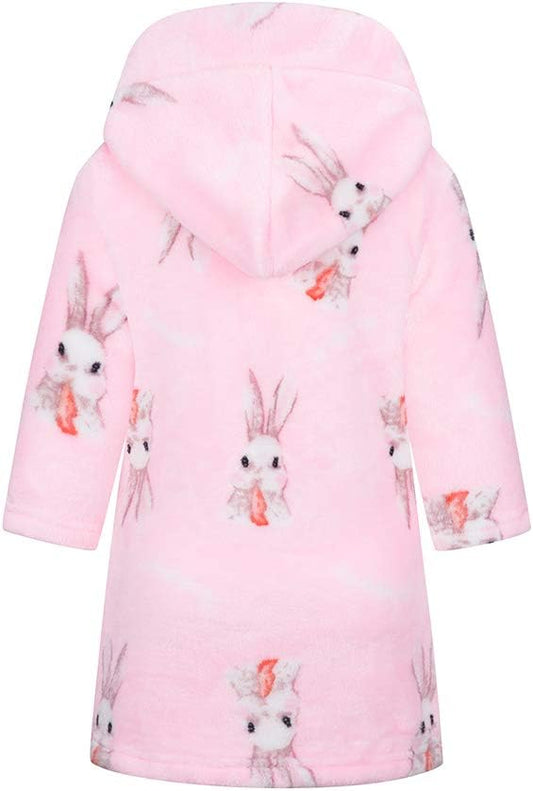 DELEY Girl's Robe Baby Boys Hoodie Robes Toddler Bathrobes for Kids Pajamas Sleepwear