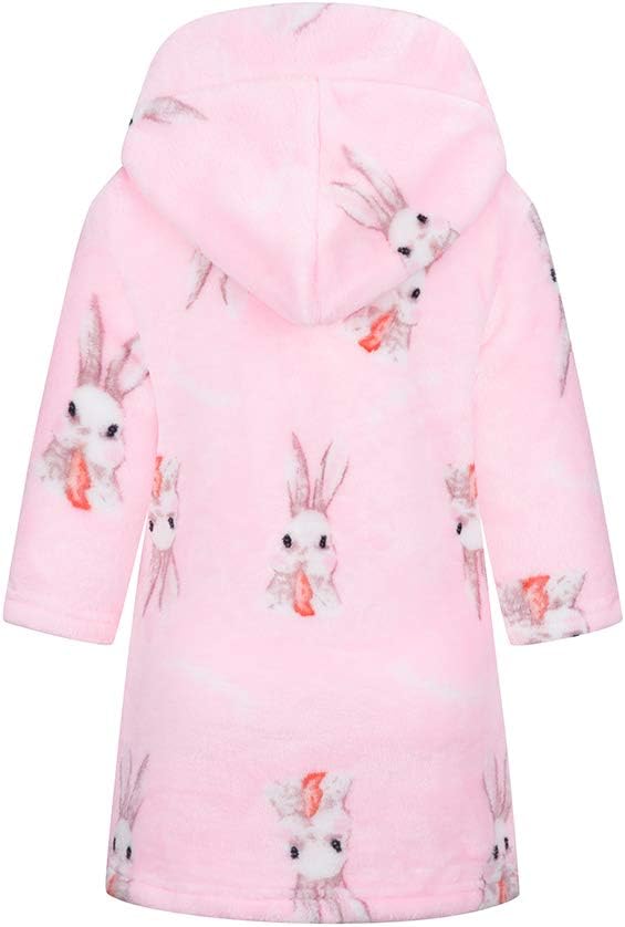 DELEY Girl's Robe Baby Boys Hoodie Robes Toddler Bathrobes for Kids Pajamas Sleepwear