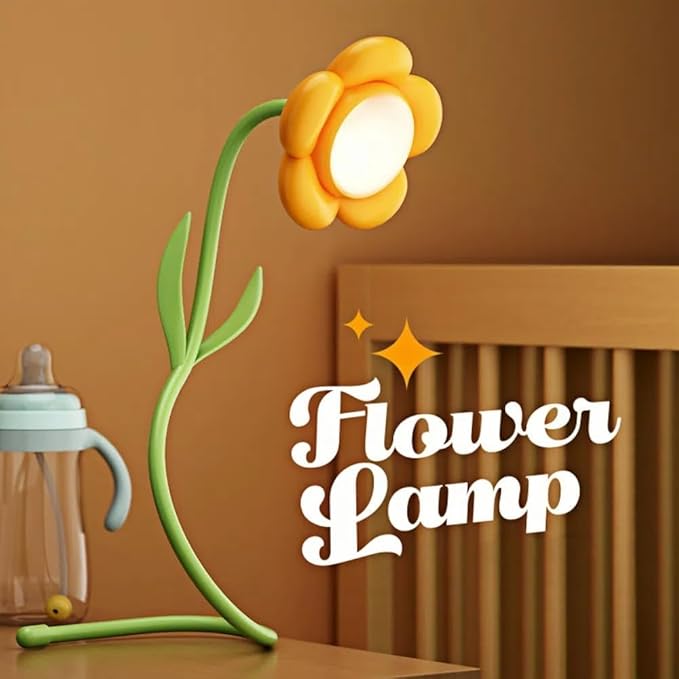 KangTen CHEN Sunflower Flower Lamp Rechargeable Cordless Led Reading Light,3-Colour Infinitely Dimming Small Night Light for Festival Gifts for Mom Girlfriend Grandma