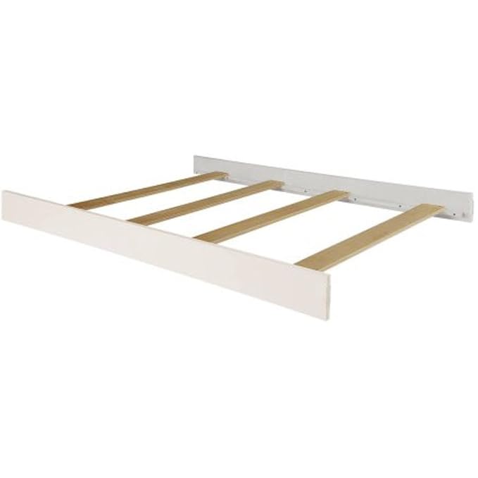 Full-Size Conversion Kit Bed Rails for Kingsley & Centennial Convertible Cribs - Solid Wood Rail - Toddler and Adult Bed Rail for Full-Size Beds - Essential Nursery & Baby Furniture (White)