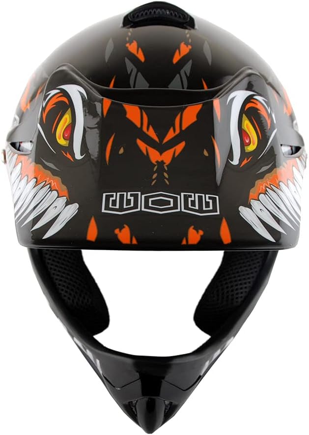 WOW Youth Kids Motocross BMX MX ATV Dirt Bike Dianosour Helmet Dragon + Goggles + Martian Youth Glove Bundle: HJOY MG Bundle