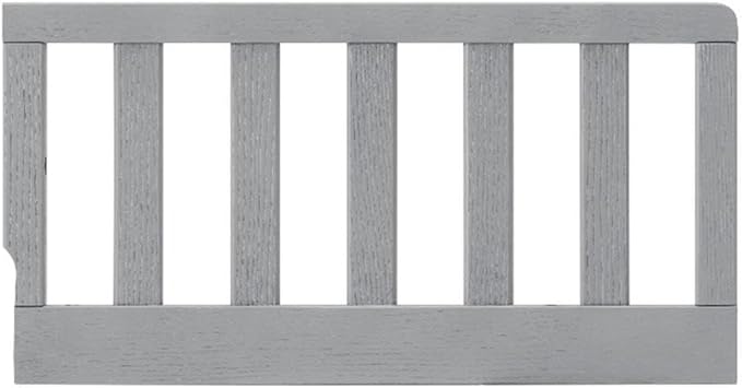 Pemberly Row Modern Farmhouse Wood Guard Rail in Gray Finish