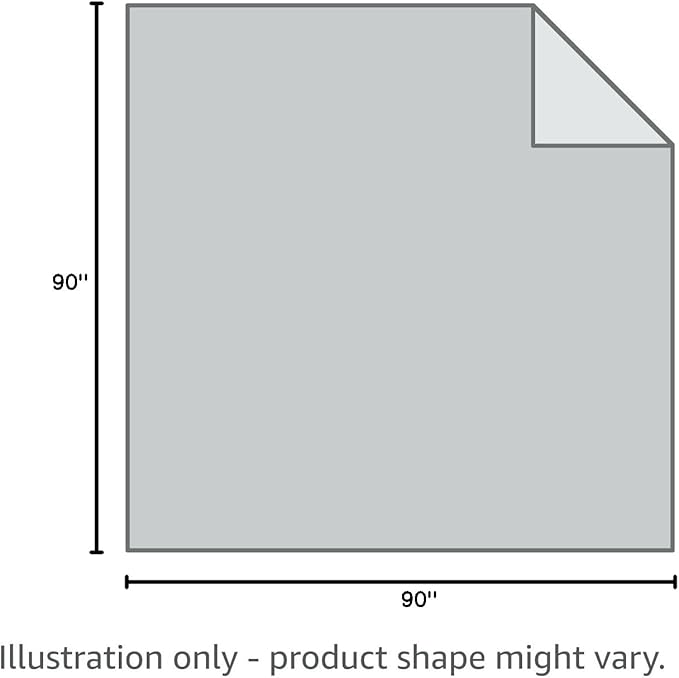 Down Alternative Comforter – Corner Loops in Each Corner, 400 Thread Count 100% Cotton Sateen Shell, Soft and Plush Feel, Queen Size: 90”x90”