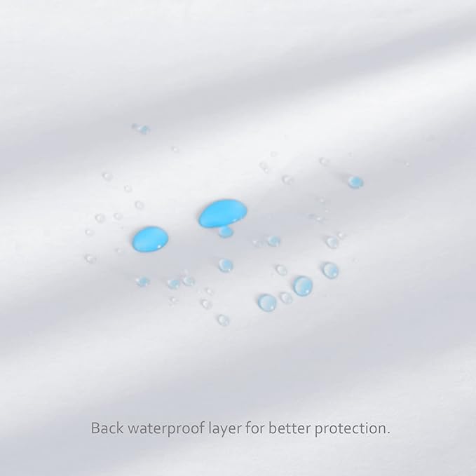 Crib Sheets Waterproof 2 Pack, Crib Mattress Protector, Toddler Fitted Crib Sheet Neutral, Ultra Soft & Breathable Toddler Bed Sheets for Boys and Girls, White
