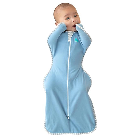 Love to Dream Swaddle UP, Baby Sleep Sack, Self-Soothing Swaddles for Newborns, 8-13 lbs, Snug Fit Helps Calm Startle Reflex, New Born Essentials for Baby, Dusty Blue